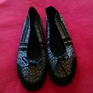 Black coach flats